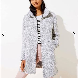 Black/White Funnel Neck Coat